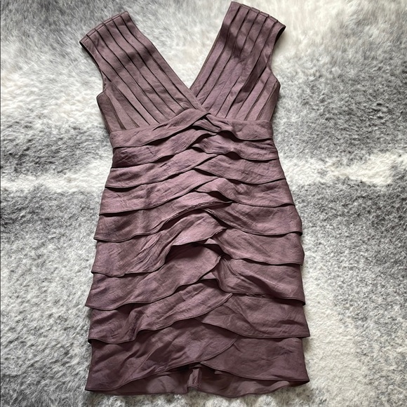 Adrianna Papell Mauve Sleeveless Dress - Picture 2 of 14